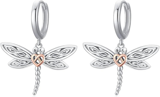 ONE: Style: Dragonfly HOOP Earring Earring 925 Sterling Silver