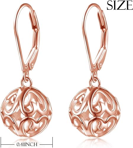 ONE:  Style: HEART DROP ROSE GOLD Dangle Earrings 925 Sterling Silver