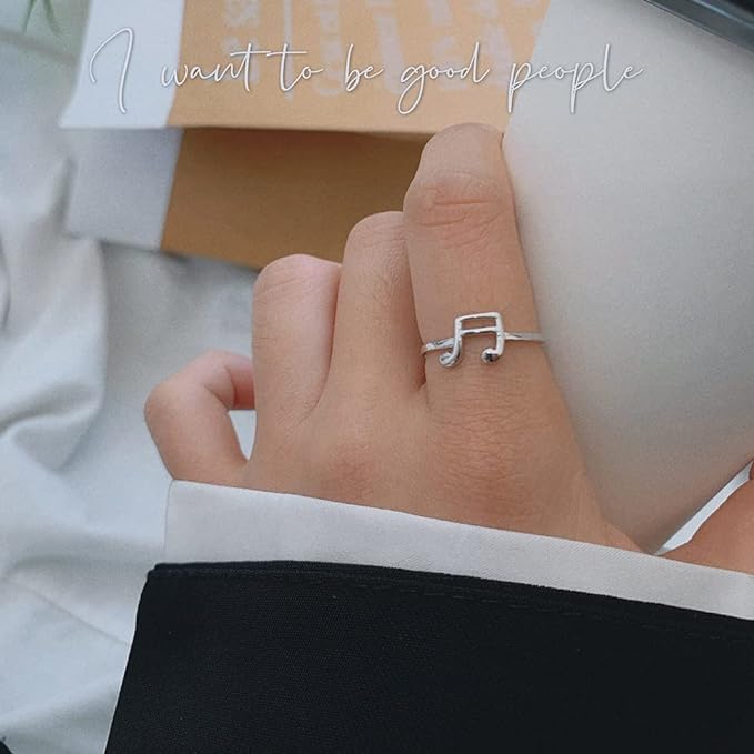 0NE: 925 Sterling Silver High Quality Ring Music Jewelry