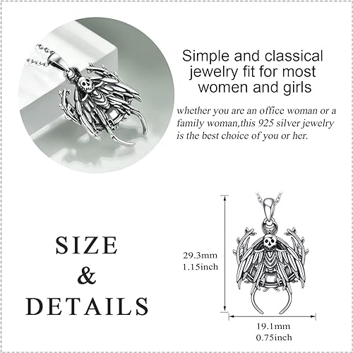 ONE :💎 Luna Moth Pendant NECKLACE Fine Jewelry 💎