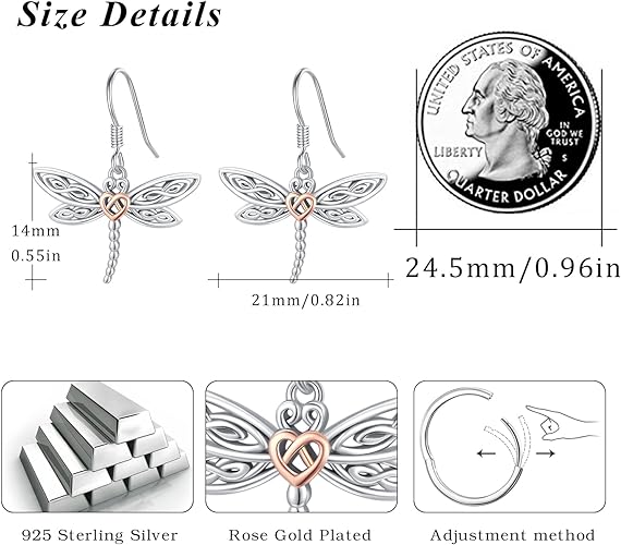 ONE: Style: Dragonfly Hook Earring Earring 925 Sterling Silver