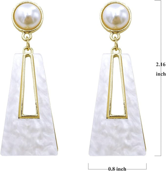 ONE PAIR:   Crystal Multi Gold/Silver  Dangle Earrings