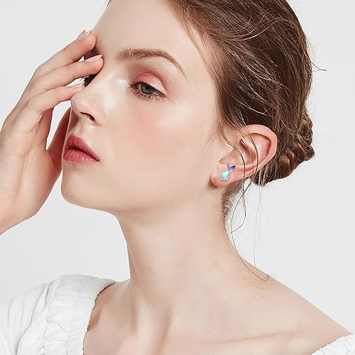 ONE:  Exquisite Mermaid Tale  Color: MOONSTONE  Dangle Earrings 925 Sterling Silver