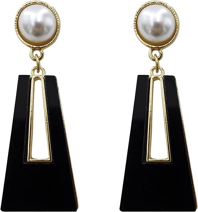 ONE PAIR:   Crystal Multi Gold/Silver  Dangle Earrings