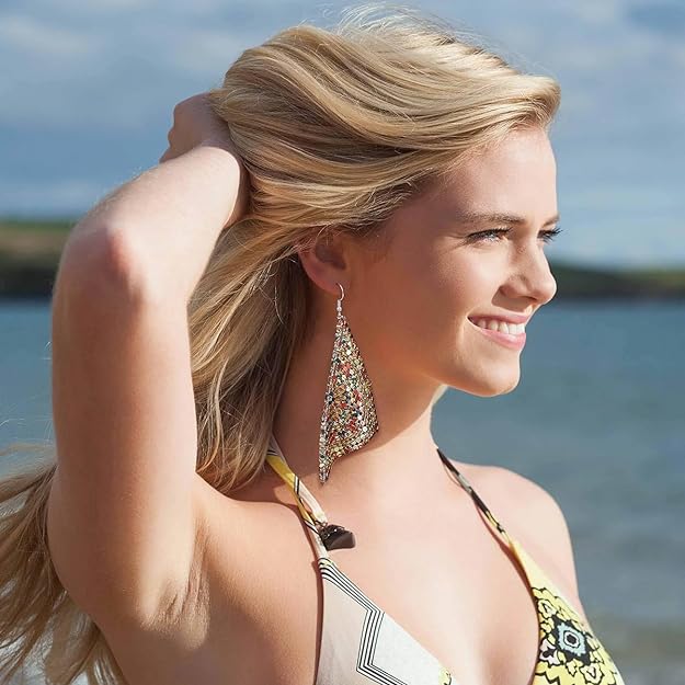 ONE PAIR: Crystal Multi Gold/Silver Rhinestone Chandelier Wedding Bridal Dangle Earrings