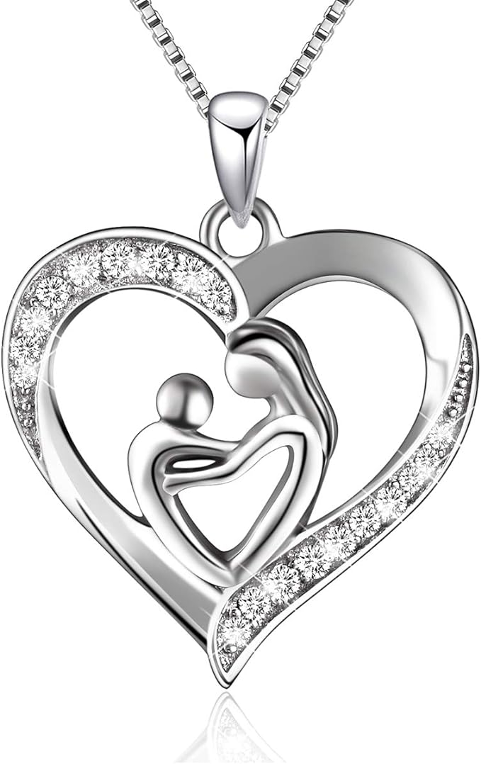 ONE:  Love Heart Pendant Necklace Style: Mother's Love