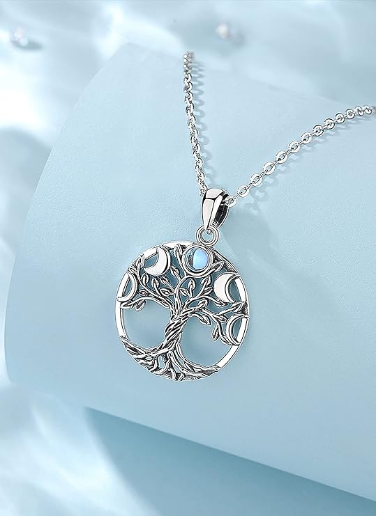 ONE :💎The Triple Moon Goddess Symbol Pendant Necklace Fine Jewelry 💎