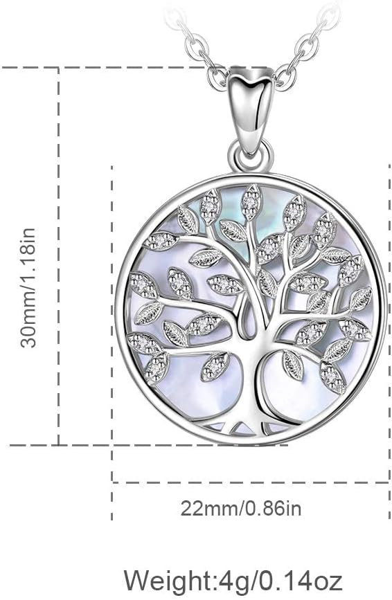 ONE :💎Mother of Pearl Tree Pendant Necklace Fine Jewelry 💎