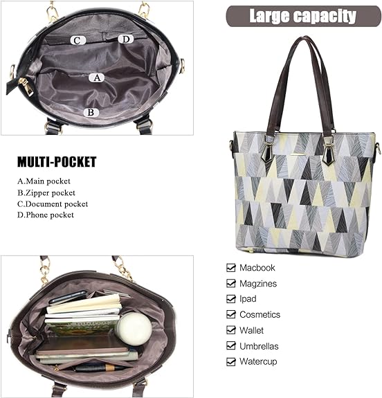 Women Fashion Handbag Tote Bag Shoulder Bag Top Handle Satchel Purse