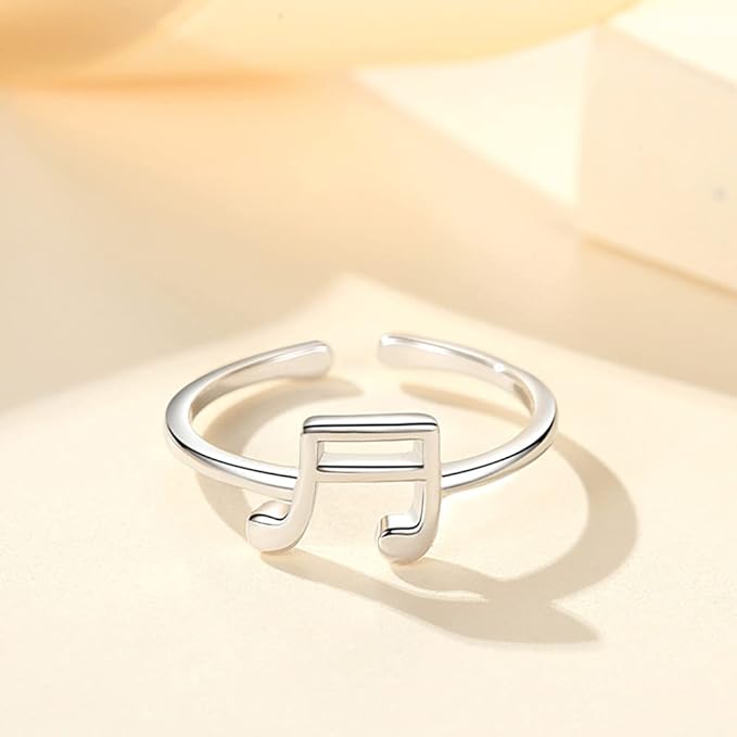 0NE: 925 Sterling Silver High Quality Ring Music Jewelry