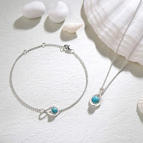 ONE: Birthstone Necklace Gifts For Women, Love Pendant Birthstone Jewelry 16+2 inch Silver Chain