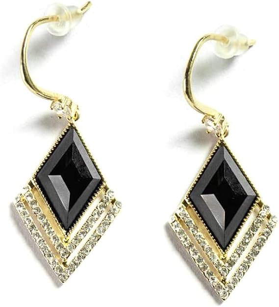 ONE PAIR: Crystal Multi Gold/Silver  Dangle Earrings  Statement Jewelry