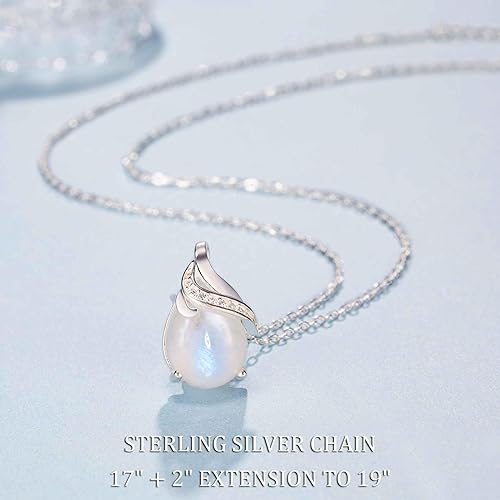 ONE: HOPE LOVE SHINE New Beginnings Rainbow Moonstone 925 Sterling Silver Necklace