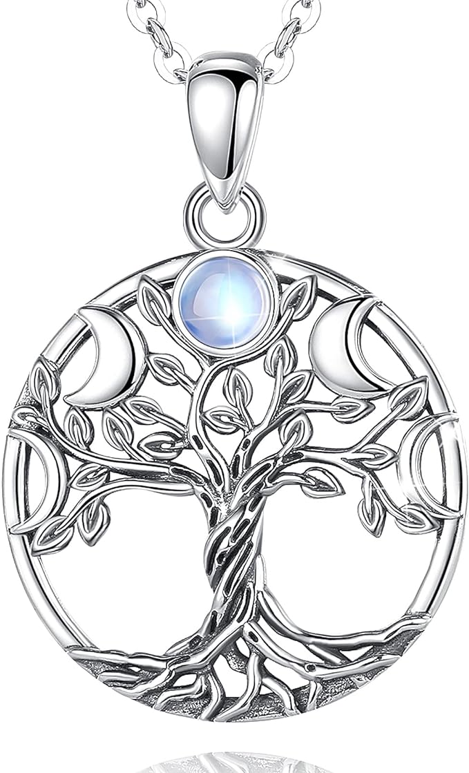 ONE :💎The Triple Moon Goddess Symbol Pendant Necklace Fine Jewelry 💎