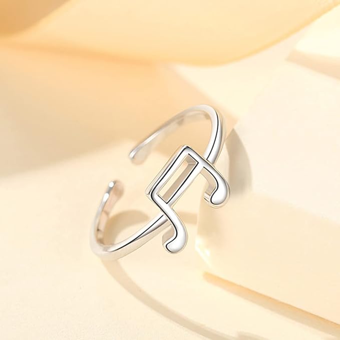 0NE: 925 Sterling Silver High Quality Ring Music Jewelry