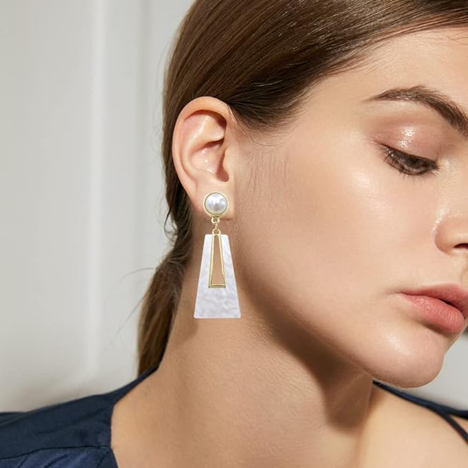 ONE PAIR:   Crystal Multi Gold/Silver  Dangle Earrings