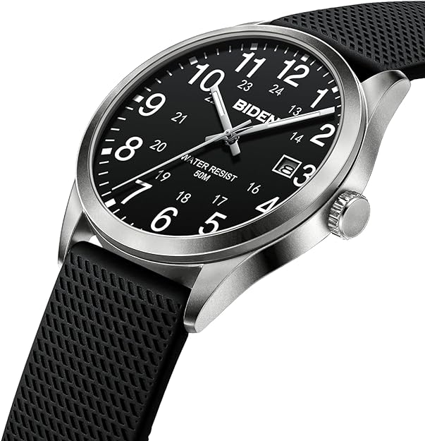 Analog Quartz Sports Unisex Watch 30M Waterproof Watch for Men Women Nurse Medical Professionals-Military Time with Second Hand Glowing Easy to Read Dial Wrist Watch