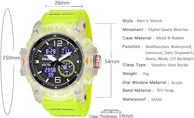 ONE: Men's Watches Multi Function Military S-Shock Sports Watch LED Digital Waterproof