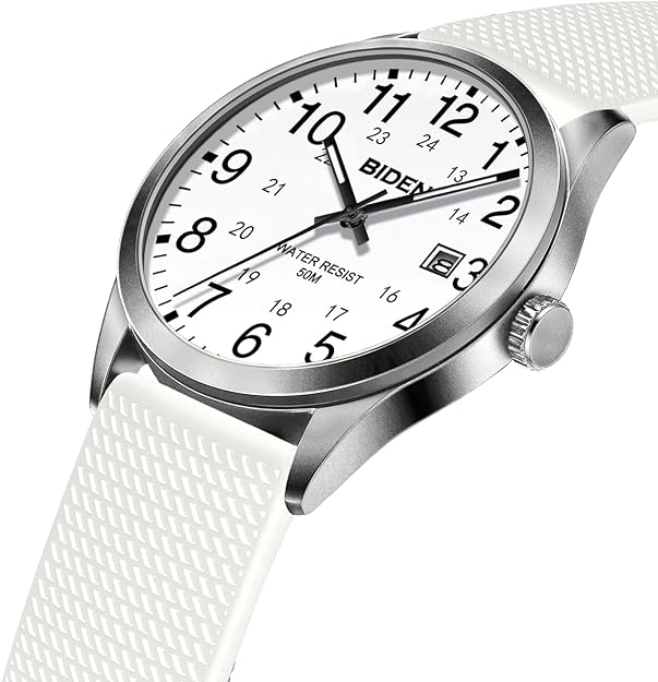 Analog Quartz Sports Unisex Watch 30M Waterproof Watch for Men Women Nurse Medical Professionals-Military Time with Second Hand Glowing Easy to Read Dial Wrist Watch