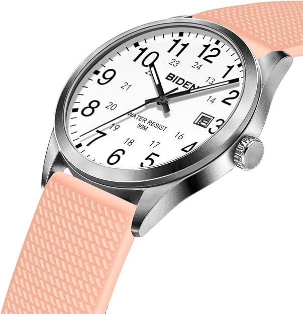 Analog Quartz Sports Unisex Watch 30M Waterproof Watch for Men Women Nurse Medical Professionals-Military Time with Second Hand Glowing Easy to Read Dial Wrist Watch