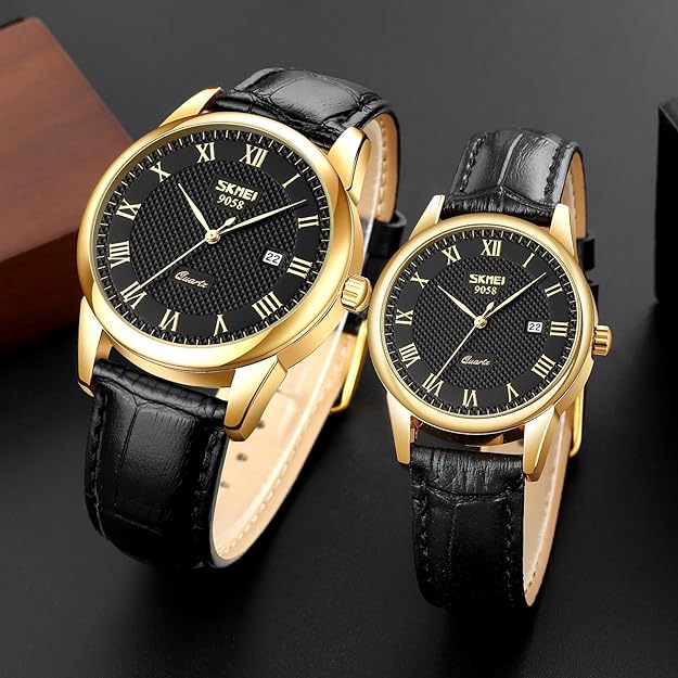 Luxury Watch Stainless Steel Wrist Watch Waterproof Big Face Analog Quartz