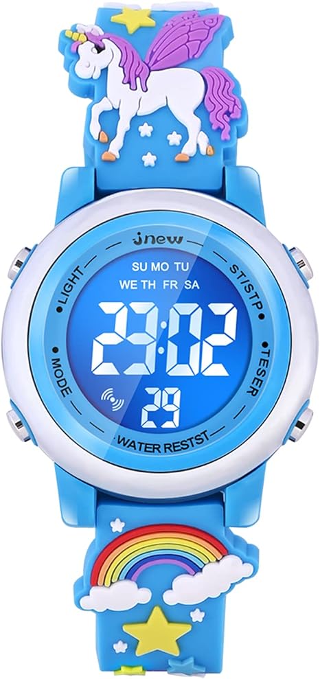 ONE: 3D Cartoon Waterproof Watches for Girls with Alarm - Best Toys Gifts for Girls Age 3-10