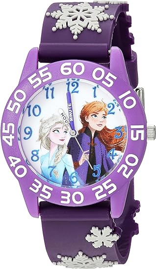 ONE: Disney Frozen Kids' Plastic Time Teacher Analog Quartz 3D Strap Watch - For the Disney Lover: Disney