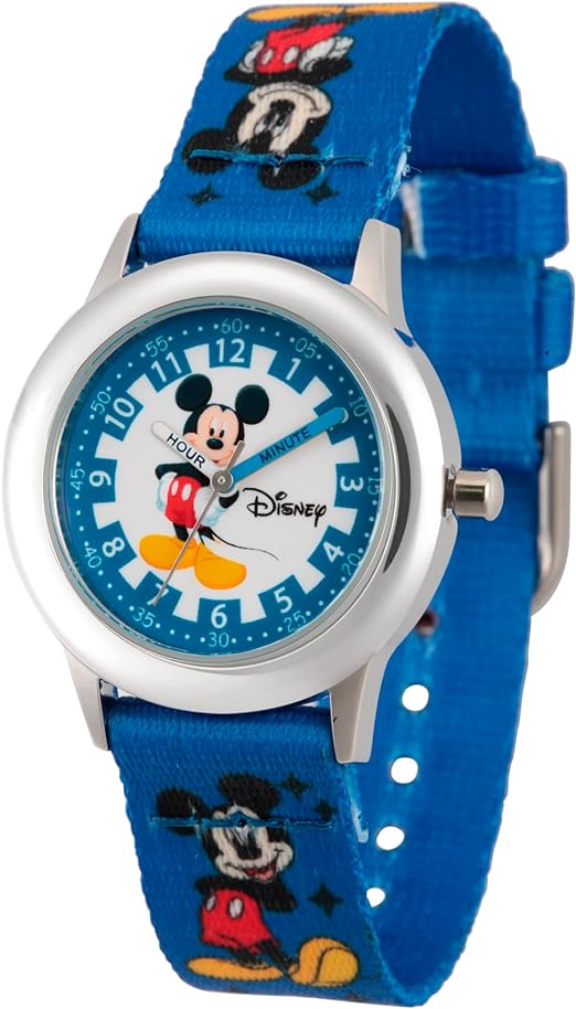 ONE: Kids Disney Mickey Mouse Minnie Mouse Analog Quartz Time Teacher Wrist Watch for Toddlers, Boys & Girls to Learn How to Tell Time