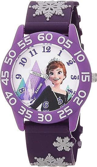 ONE: Disney Frozen Kids' Plastic Time Teacher Analog Quartz 3D Strap Watch - For the Disney Lover: Disney