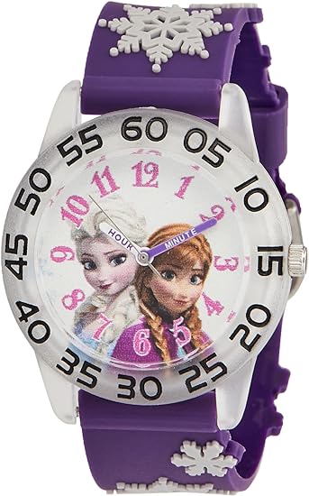 ONE: Disney Frozen Kids' Plastic Time Teacher Analog Quartz 3D Strap Watch - For the Disney Lover: Disney