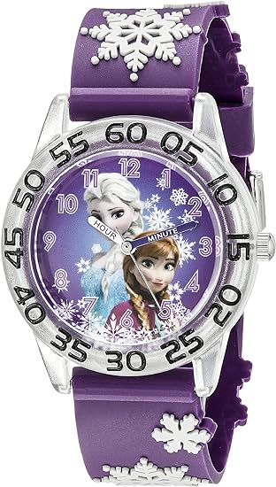 ONE: Disney Frozen Kids' Plastic Time Teacher Analog Quartz 3D Strap Watch - For the Disney Lover: Disney