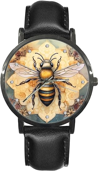 ONE:  Wrist Watches for Men and Women  Color: Bee on floral