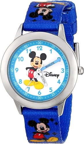 ONE: Kids Disney Mickey Mouse Minnie Mouse Analog Quartz Time Teacher Wrist Watch for Toddlers, Boys & Girls to Learn How to Tell Time