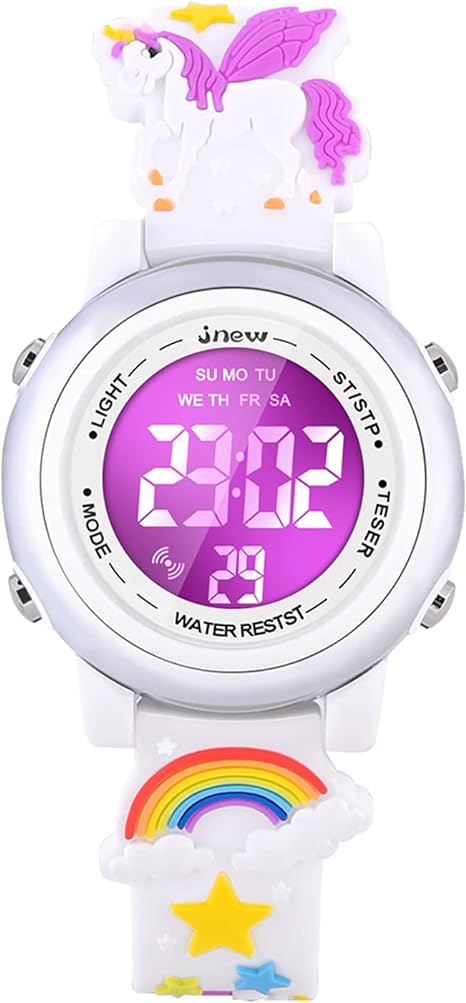 ONE: 3D Cartoon Waterproof Watches for Girls with Alarm - Best Toys Gifts for Girls Age 3-10