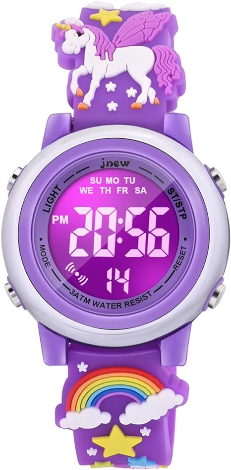 ONE: 3D Cartoon Waterproof Watches for Girls with Alarm - Best Toys Gifts for Girls Age 3-10