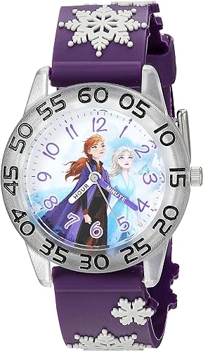 ONE: Disney Frozen Kids' Plastic Time Teacher Analog Quartz 3D Strap Watch - For the Disney Lover: Disney