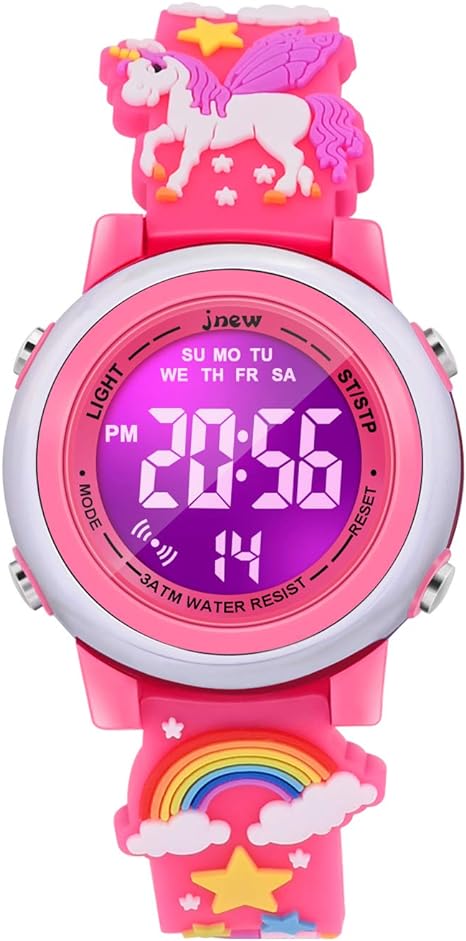 ONE: 3D Cartoon Waterproof Watches for Girls with Alarm - Best Toys Gifts for Girls Age 3-10