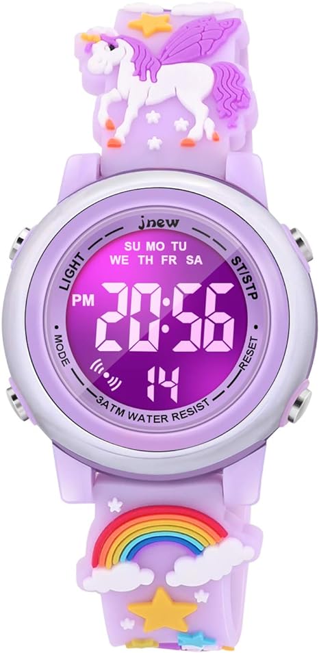 ONE: 3D Cartoon Waterproof Watches for Girls with Alarm - Best Toys Gifts for Girls Age 3-10