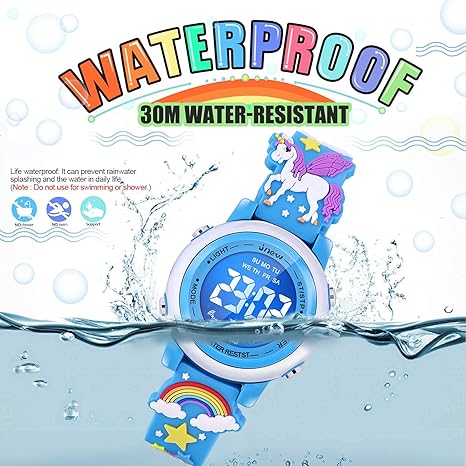 ONE: 3D Cartoon Waterproof Watches for Girls with Alarm - Best Toys Gifts for Girls Age 3-10