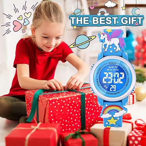 ONE: 3D Cartoon Waterproof Watches for Girls with Alarm - Best Toys Gifts for Girls Age 3-10