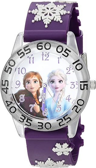 ONE: Disney Frozen Kids' Plastic Time Teacher Analog Quartz 3D Strap Watch - For the Disney Lover: Disney