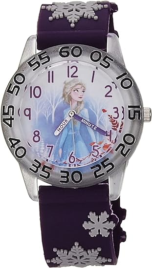 ONE: Disney Frozen Kids' Plastic Time Teacher Analog Quartz 3D Strap Watch - For the Disney Lover: Disney