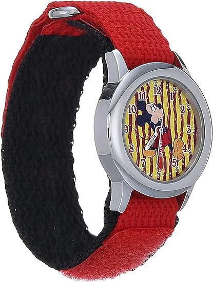 ONE: Kids Disney Mickey Mouse Minnie Mouse Analog Quartz Time Teacher Wrist Watch for Toddlers, Boys & Girls to Learn How to Tell Time