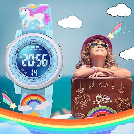 ONE: 3D Cartoon Waterproof Watches for Girls with Alarm - Best Toys Gifts for Girls Age 3-10