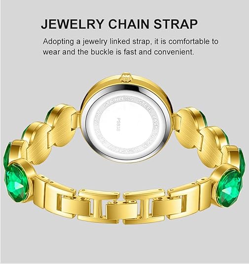 ONE: Luxury Elegant Wrist Watch for Women Analog Quartz Rhinestone  Bangle Bracelet Jewelry