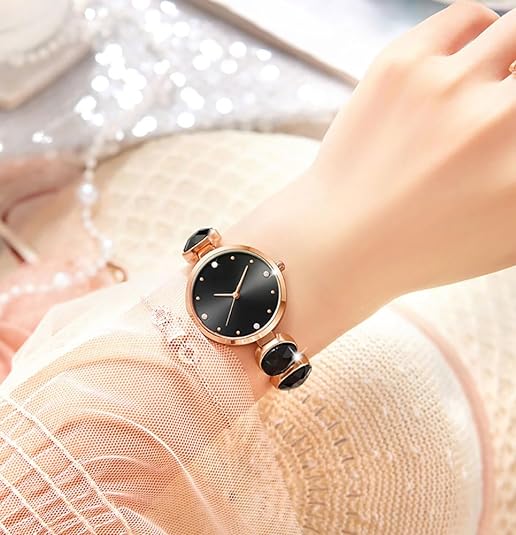ONE: Luxury Elegant Wrist Watch for Women Analog Quartz Rhinestone  Bangle Bracelet Jewelry