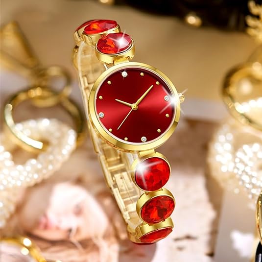 ONE: Luxury Elegant Wrist Watch for Women Analog Quartz Rhinestone  Bangle Bracelet Jewelry