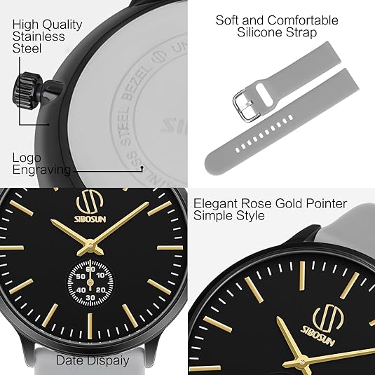 ONE: Luxury Wrist Watch Minimalist Men Square Dial Business Style Leather Strap Quartz Analog