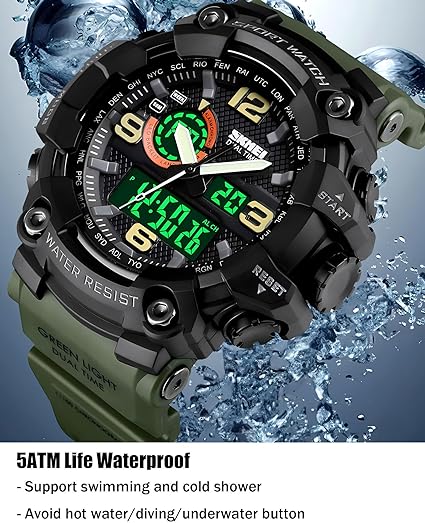 ONE: Men's Watches Multi Function Military S-Shock Sports Watch LED Digital Waterproof