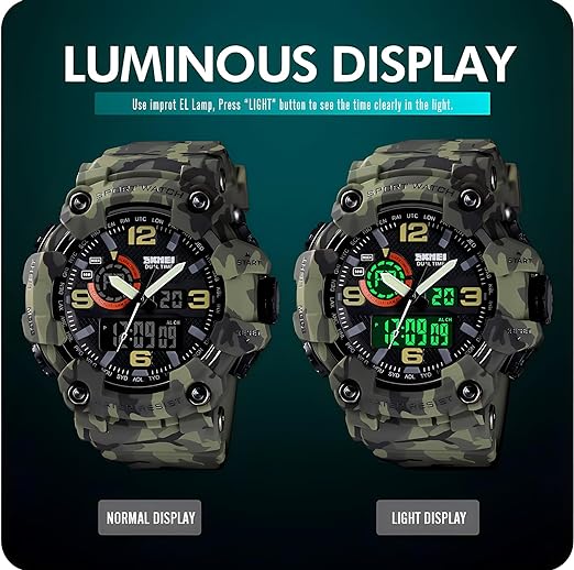 ONE: Men's Watches Multi Function Military S-Shock Sports Watch LED Digital Waterproof